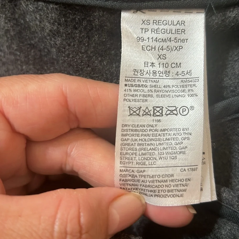 Baby gap boys long gray blazer size XS new